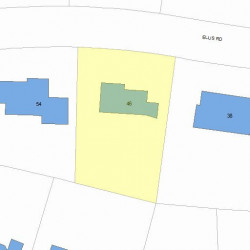 46 Ellis Rd, Newton, MA 02465 plot plan