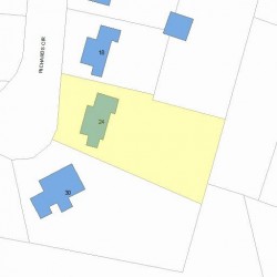 24 Richards Cir, Newton, MA 02465 plot plan