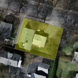 11 Henshaw Pl, Newton, MA 02465 aerial view