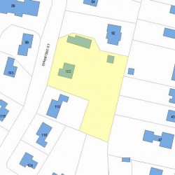 102 Staniford St, Newton, MA 02466 plot plan