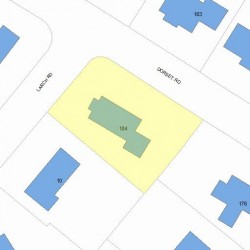184 Dorset Rd, Newton, MA 02468 plot plan