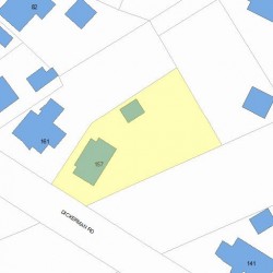157 Dickerman Rd, Newton, MA 02461 plot plan