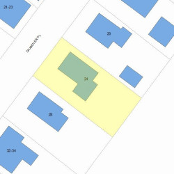 24 Chandler Pl, Newton, MA 02464 plot plan