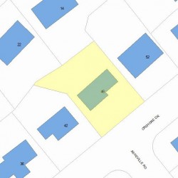 46 Crehore Dr, Newton, MA 02462 plot plan