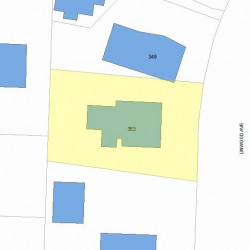 353 Linwood Ave, Newton, MA 02460 plot plan