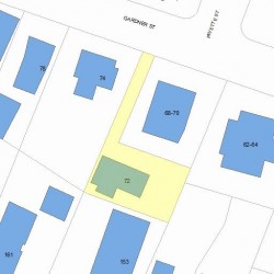 72 Gardner St, Newton, MA 02458 plot plan