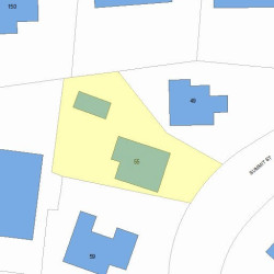 55 Summit St, Newton, MA 02458 plot plan