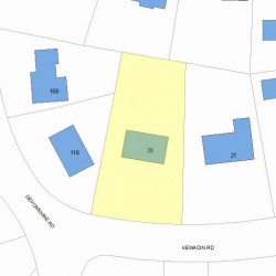 29 Kewadin Rd, Newton, MA 02468 plot plan