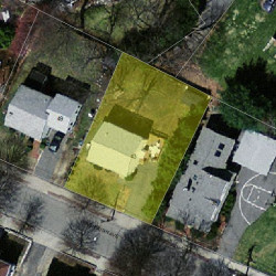 43 Washburn Ave, Newton, MA 02466 aerial view