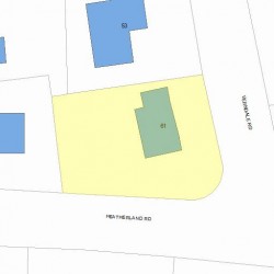 61 Verndale Rd, Newton, MA 02461 plot plan