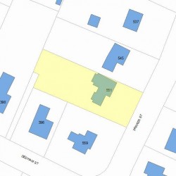 551 Parker St, Newton, MA 02459 plot plan