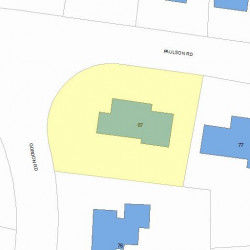 67 Paulson Rd, Newton, MA 02468 plot plan