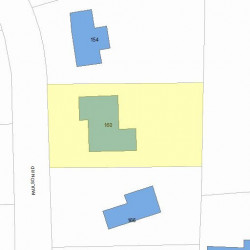 160 Paulson Rd, Newton, MA 02468 plot plan