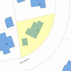 51 Rockledge Rd, Newton, MA 02461 plot plan