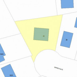 43 Sharon Ave, Newton, MA 02466 plot plan