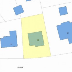 169 Homer St, Newton, MA 02459 plot plan