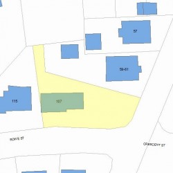 107 Rowe St, Newton, MA 02466 plot plan