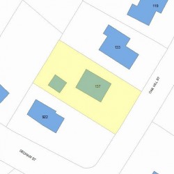 137 Oak Hill St, Newton, MA 02459 plot plan