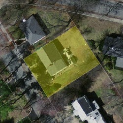 12 Bernard St, Newton, MA 02461 aerial view