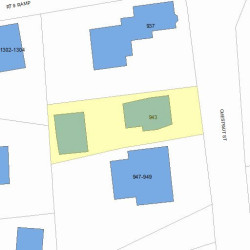 943 Chestnut St, Newton, MA 02464 plot plan