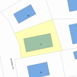 32 Woodbine Ter, Newton, MA 02466 plot plan