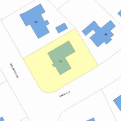 111 Mccarthy Rd, Newton, MA 02459 plot plan