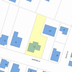 7 Gardner St, Newton, MA 02458 plot plan