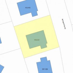 121 Withington Rd, Newton, MA 02460 plot plan