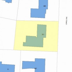503 Lowell Ave, Newton, MA 02460 plot plan