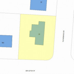 81 Cloverdale Rd, Newton, MA 02461 plot plan
