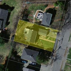 9 Wyoming Rd, Newton, MA 02460 aerial view
