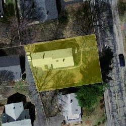 35 Oak St, Newton, MA 02464 aerial view