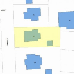 76 Sumner St, Newton, MA 02459 plot plan