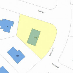 543 Chestnut St, Newton, MA 02468 plot plan