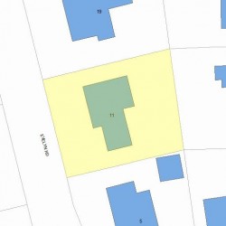 11 Evelyn Rd, Newton, MA 02468 plot plan
