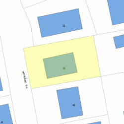 36 Woodbine Ter, Newton, MA 02466 plot plan