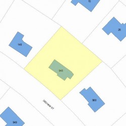 948 Dedham St, Newton, MA 02459 plot plan