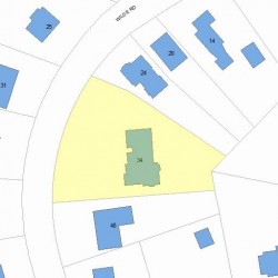 34 Wilde Rd, Newton, MA 02468 plot plan