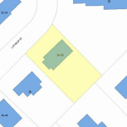 36 Lothrop St, Newton, MA 02460 plot plan