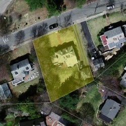 128 Waban Ave, Newton, MA 02468 aerial view