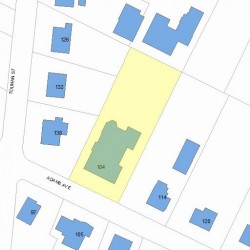 104 Adams Ave, Newton, MA 02465 plot plan