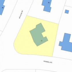 61 Wendell Rd, Newton, MA 02459 plot plan