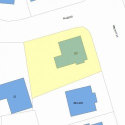 197 Walnut St, Newton, MA 02460 plot plan