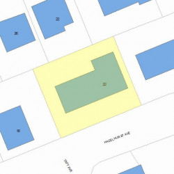 22 Hazelhurst Ave, Newton, MA 02465 plot plan