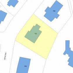 160 Grant Ave, Newton, MA 02459 plot plan