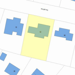 62 Miller Rd, Newton, MA 02459 plot plan