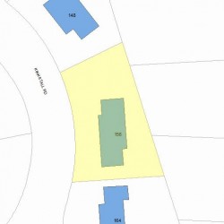 156 Kirkstall Rd, Newton, MA 02460 plot plan