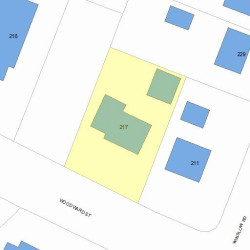 217 Woodward St, Newton, MA 02468 plot plan