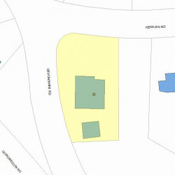 30 Kewadin Rd, Newton, MA 02468 plot plan