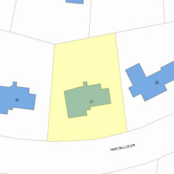 31 Marcellus Dr, Newton, MA 02459 plot plan